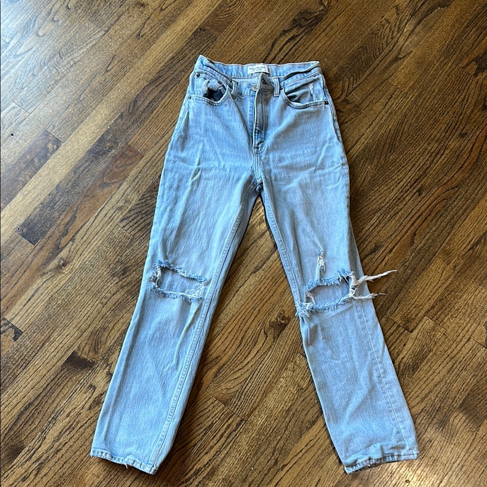Abercrombie & Fitch Blue Straight Leg Jeans